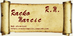 Racko Marčić vizit kartica